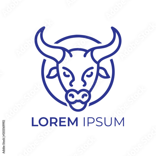Powerful Bull Head Logo Design