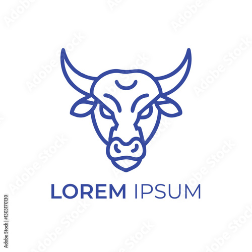 Powerful Bull Head Logo Design