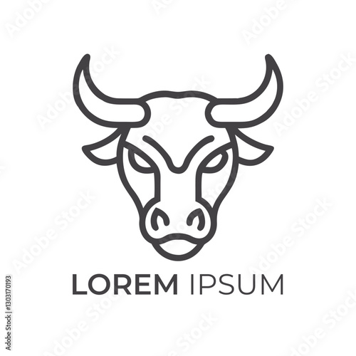 Powerful Bull Head Logo Design