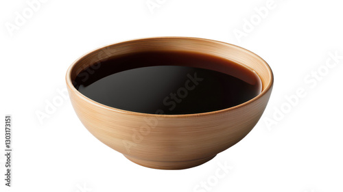 Soy sauce in bowl isolated on Cutout background.PNG