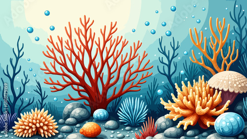 Coral reef illustration