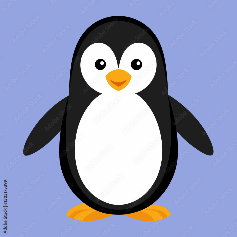 Obraz premium Cute Penguin Vector Illustration – High-Quality Digital Graphic Design File