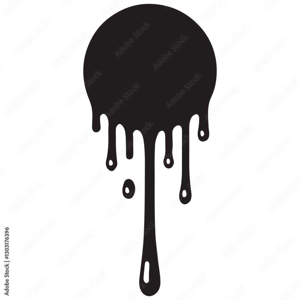 Creative Black Paint Dripping Illustration for Graphic Design Projects Creative Black Paint Dripping Illustration for Graphic Design Projects