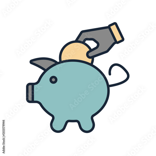 savings icon collection .design style with background