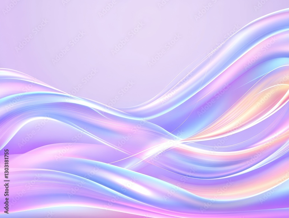 Abstract waves of pastel colors flowing seamlessly across a soft background Abstract waves of pastel colors flowing seamlessly across a soft background