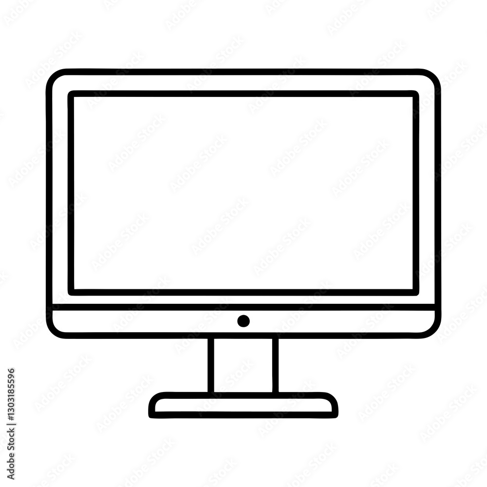 clean desktop computer icon. modern vector pc symbol. minimalistic flat screen monitor design. clean desktop computer icon. modern vector pc symbol. minimalistic flat screen monitor design.