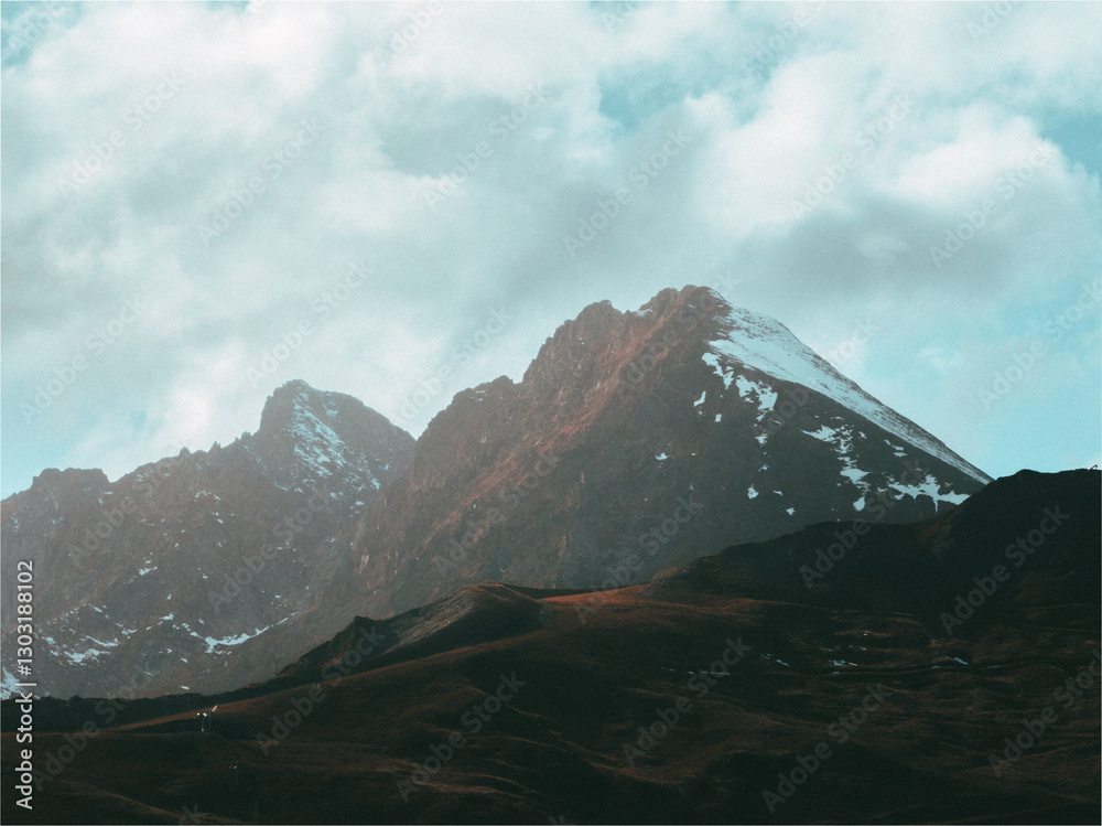 Fototapeta premium Snowy Mountain Peaks