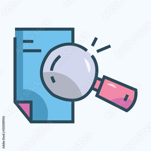 Data Analysis Icon Design in Color Style
