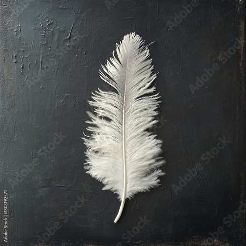 feather on dark background