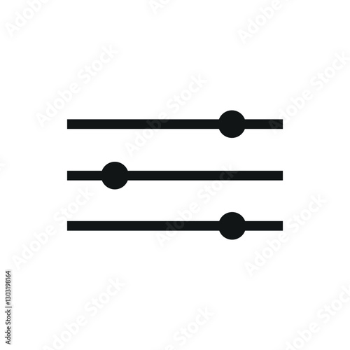 Options icon, Sharp icon vector