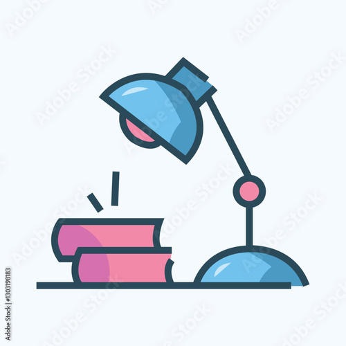 Study Icon Design in Color Style