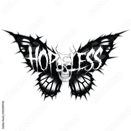Bold Skull Vector Illustration.