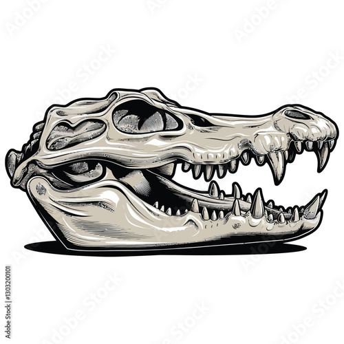 Bold Skull Vector Illustration.
