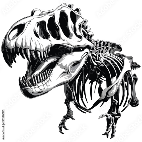 Bold Skull Vector Illustration.