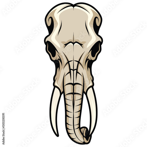 Bold Skull Vector Illustration.