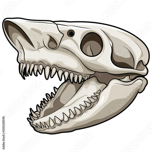 Bold Skull Vector Illustration.