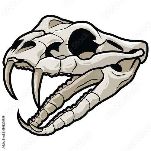 Bold Skull Vector Illustration.