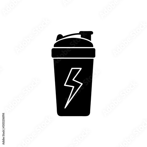 creative unique black creative unique black protein shaker with a thun icon