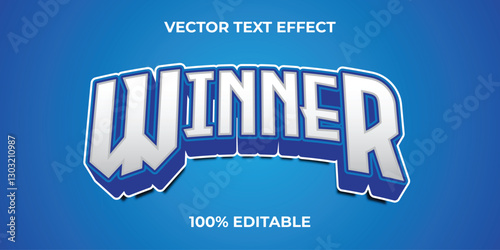 Winner 3D editable text effect