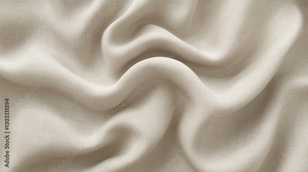 Fototapeta premium Light beige linen fabric texture background