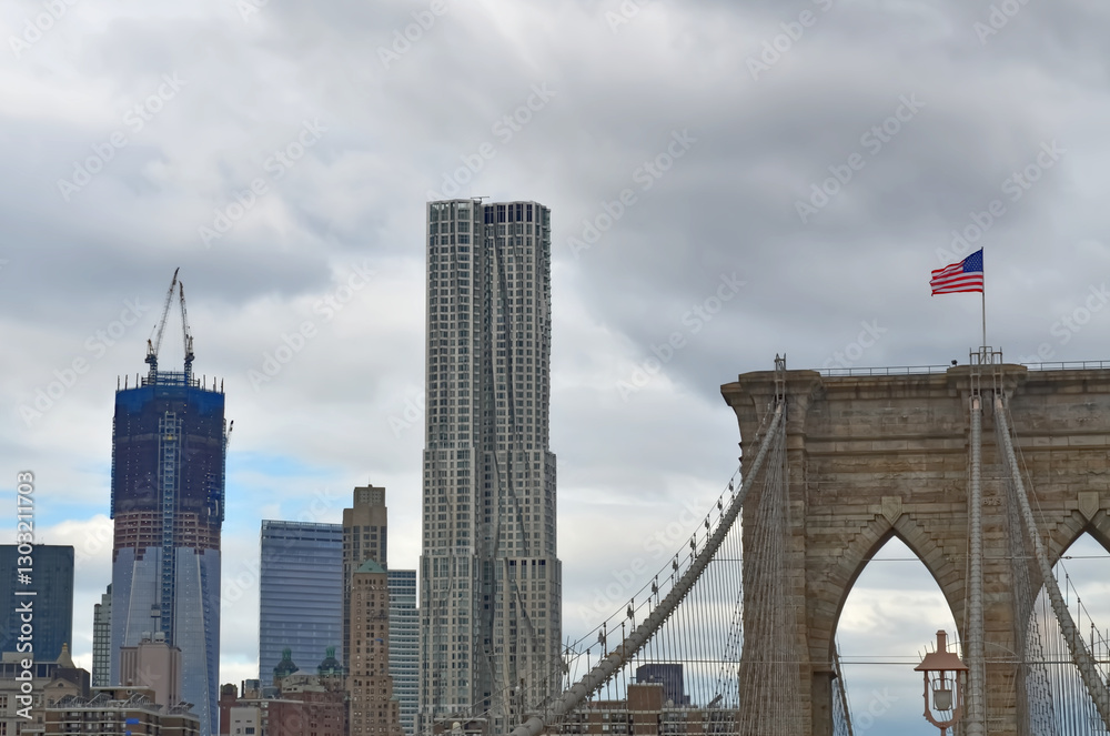 Fototapeta premium Brooklyn Bridge with NYC Skyline