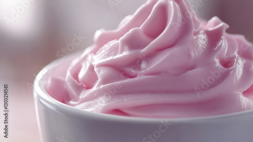 Wallpaper Mural Pink creamy yogurt. Pink sour cream texture close-up Torontodigital.ca