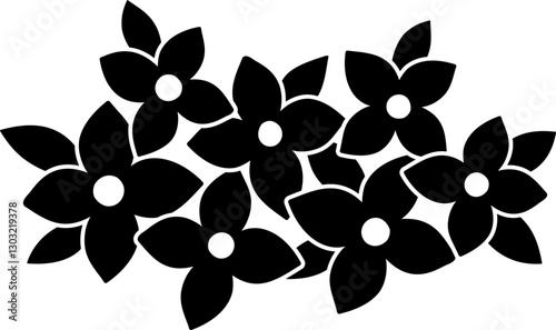 Flowers cluster silhouette.
Garden Flower Group silhouette design.
Spring cute Simple flowers flat vector illustration Isolated.
Good for greeting card,poster, banner, leaflet.
Transparent background.