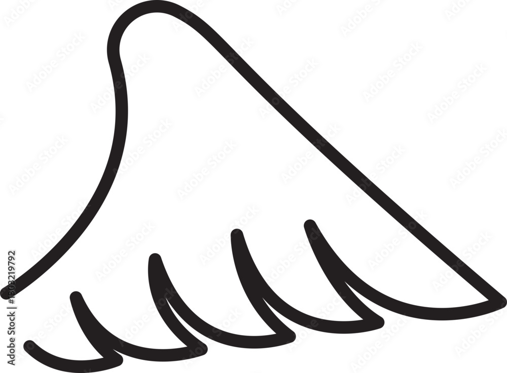 Abstract wave illustration line icon Abstract wave illustration line icon