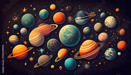 Mystical Solar System – A Celestial Dreamscape

