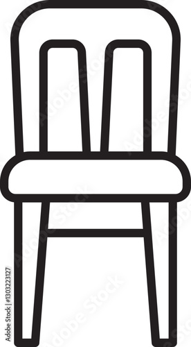 Simple chair illustration design line icon