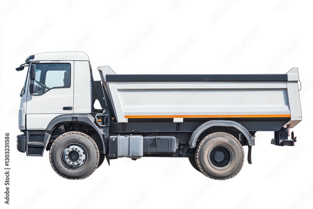 Fototapeta premium Isolated Tipper Truck for Transportation. Heavy-Duty Vehicle for Construction and Industrial Applications