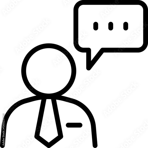 Minimalist business communication icon line icon