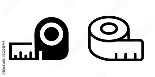 Measuring Tape Icon Set - Vector Design Symbols