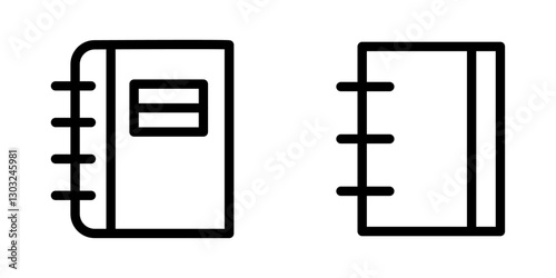 Notebook Icon Set - Vector Design Symbols