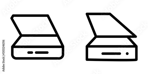 Scanner Icon Set - Vector Design Symbols