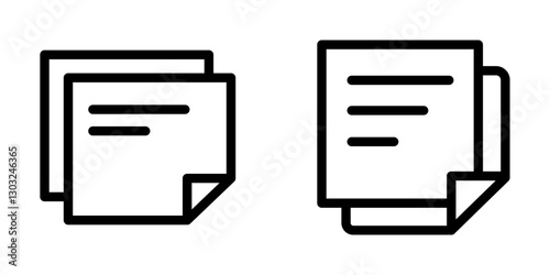 Sticky Notes Icon Set - Vector Design Symbols