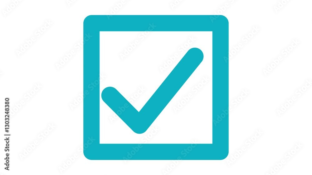 Bold Checkmark in Square Box, A bold, black checkmark inside a square box animation, symbolizing approval or completion. Bold Checkmark in Square Box, A bold, black checkmark inside a square box animation, symbolizing approval or completion.