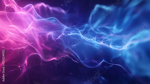 Futuristic Energy Wave – Glowing Abstract Digital Flow Background