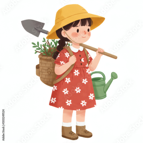 Arbor Day Gardener Girl