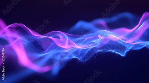 Futuristic Energy Wave – Glowing Abstract Digital Flow Background