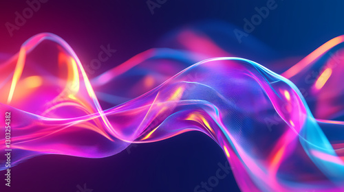 Holographic Soundwave – Futuristic Vibrant Digital Waves Background