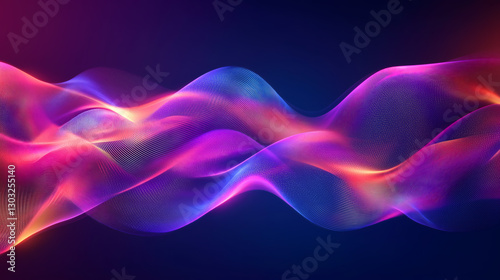 Holographic Soundwave – Futuristic Vibrant Digital Waves Background