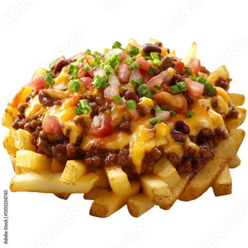 Chili Cheese Fries Loaded Potato Fries Delicious Snack Food