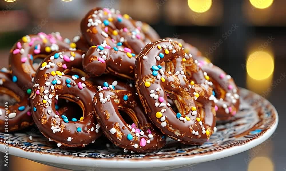 chocolate pretzels orbit left video