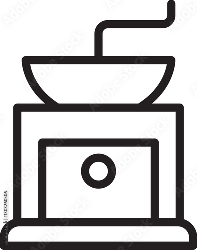 Coffee grinder icon illustration line icon