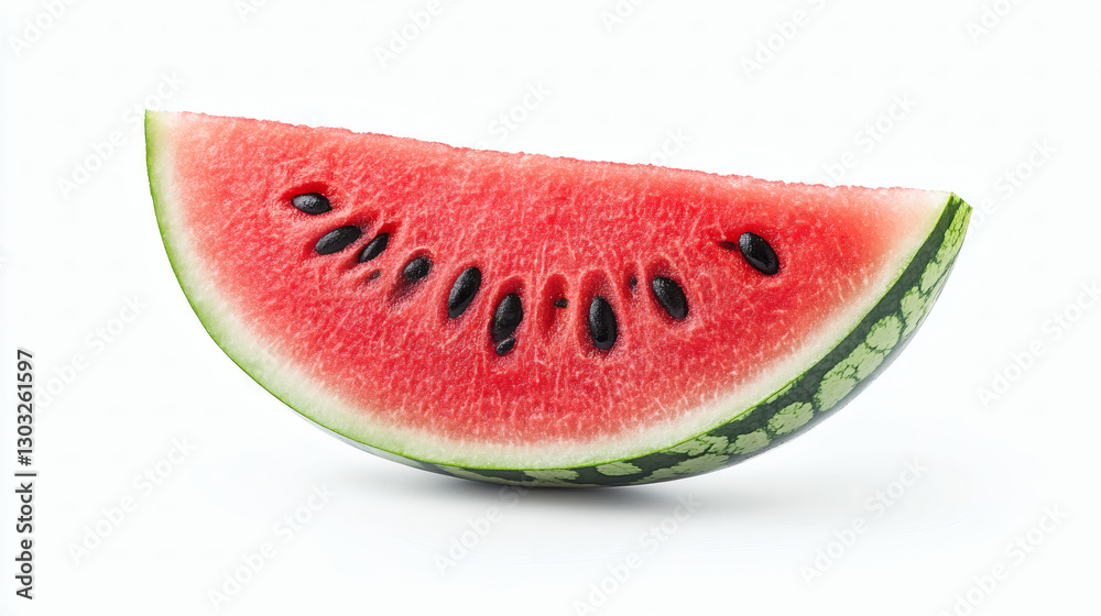 Fresh Watermelon Wedge Slice On White Background Fresh Watermelon Wedge Slice On White Background