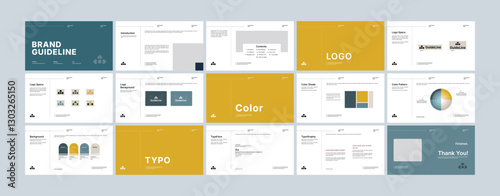 Complete Brand Identity Guidelines Template, Professional Logo Presentation, Modern Brand Guidelines Template

