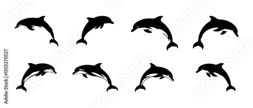 Photography Dolphins Jumping Silhouettes