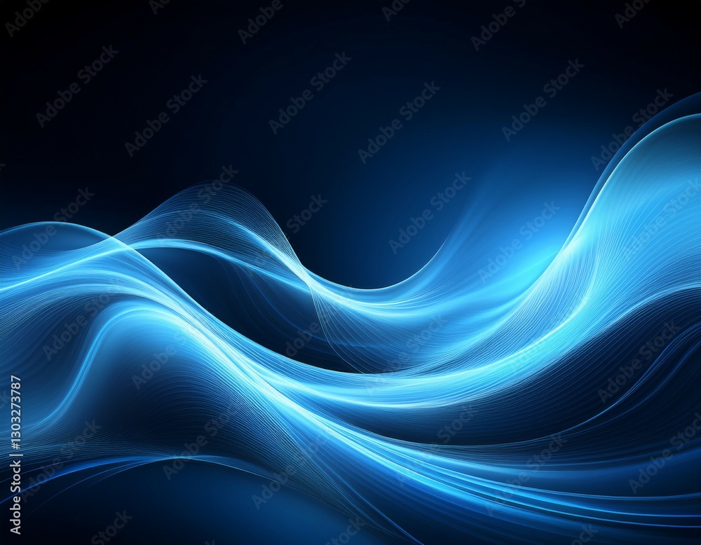 light waves in blue on dark background light waves in blue on dark background