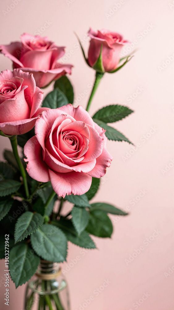 Elegant Mother's Day Bouquet of Pink Roses - Perfect for Greeting Cards, Floral Marketing, and Holiday Promotions Elegant Mother's Day Bouquet of Pink Roses - Perfect for Greeting Cards, Floral Marketing, and Holiday Promotions